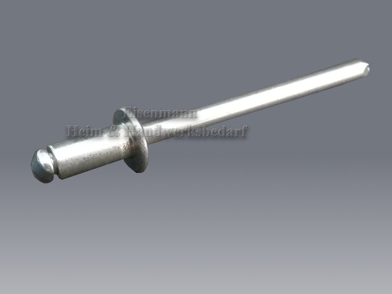 Blindnieten 3,0 x 8 mm Alu/Stahl Standard Nieten Flachkopf 