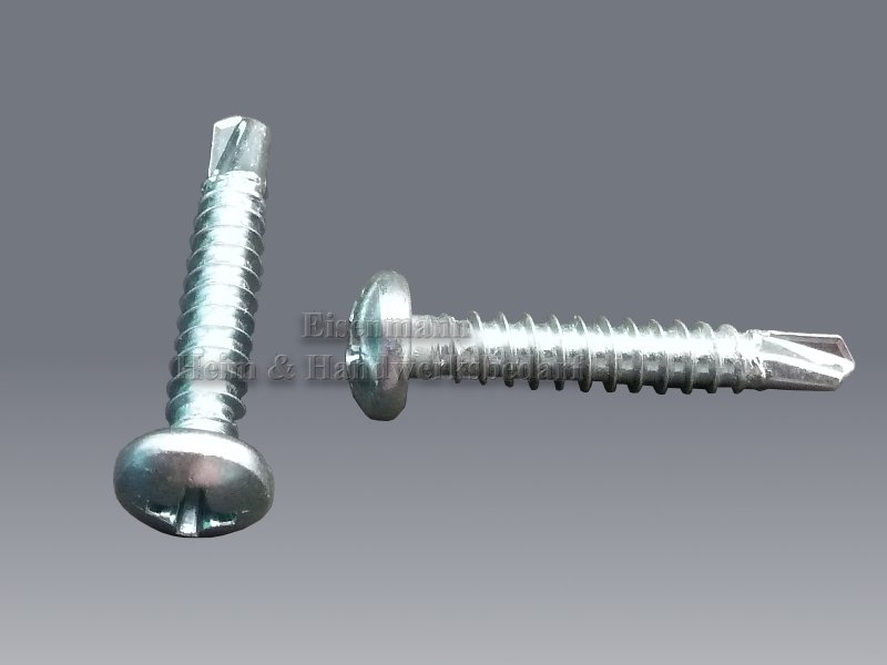 Bohrschrauben 6,3 x 38 mm Linsenkopf DIN 7504 M verzinkt 