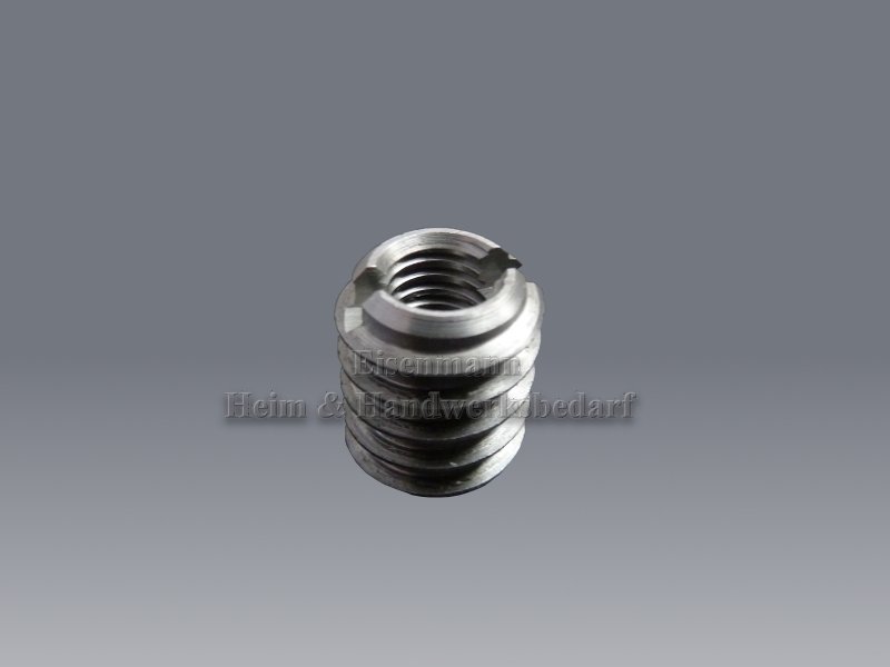 Einschraubmuttern M 06 x A 12 x L 25 mm mit Schlitz Stahl 100 Stück M 06x A 12 x L 25 mm
