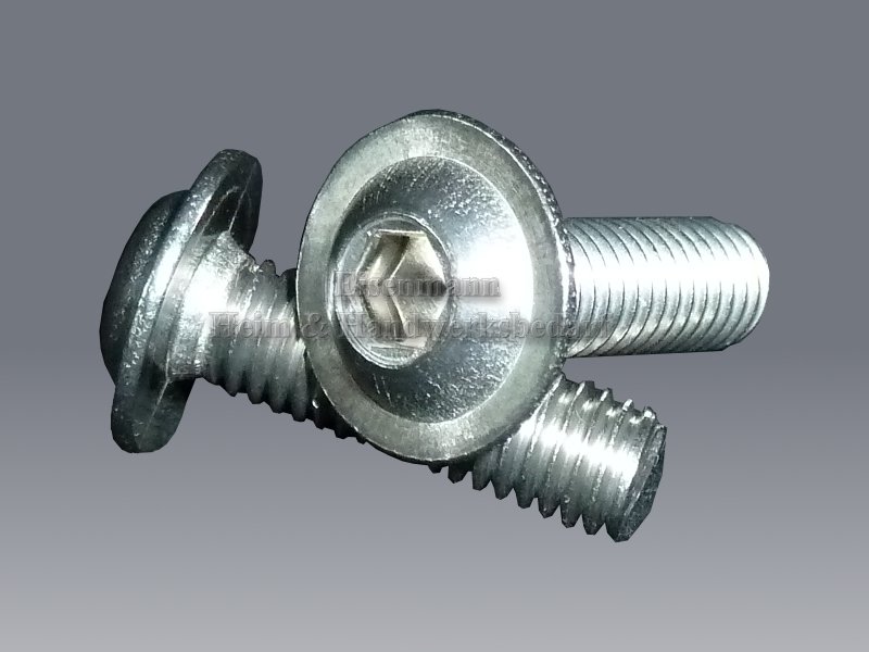 Linsenkopfschrauben M3 x 8 mm ISO 7380 Flansch A2 Edelstahl 