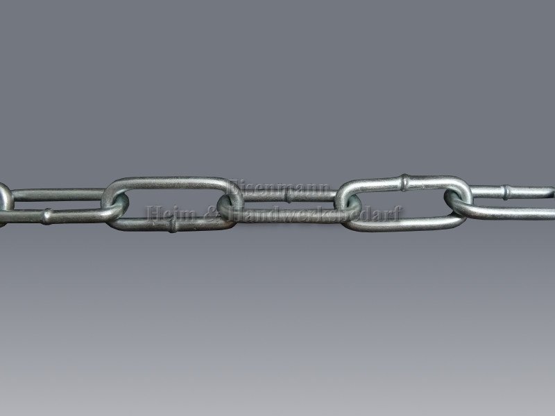 Rundstahlkette 4 mm langgliedrig 1 m 4,0 x ÄB16 x IL 32 mm