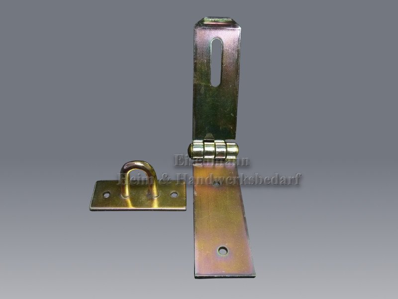 Kistenverschluss 200 mm Überwurf Torriegel Türriegel Riegel mit Öse 1 Stück GL200 mm  B35mm S 3,0 mmm